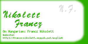 nikolett francz business card